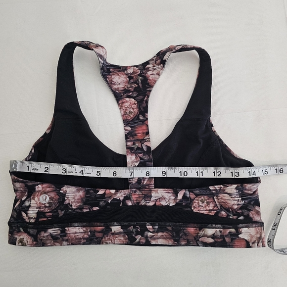 Lululemon Break Free Longline Sports Bra Peony Floral Print Size 12 - Picture 8 of 12